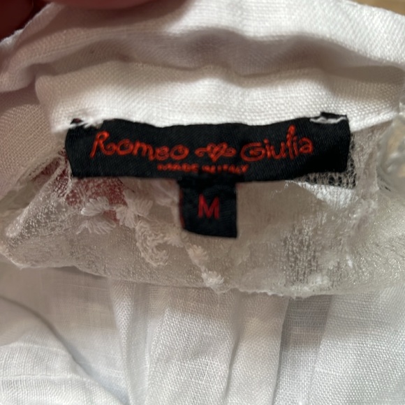 Romeo & Giulia linen white blouse, size M, excellent condition. - Picture 6 of 6
